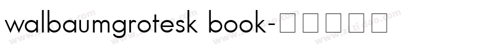 walbaumgrotesk book字体转换